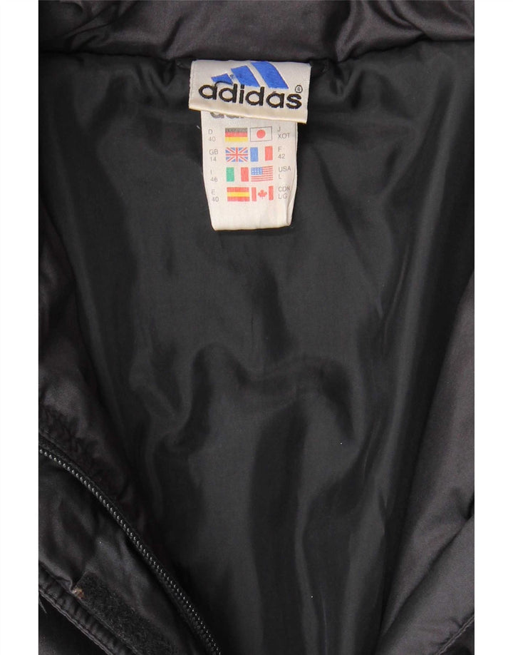 Adidas polstret jakke til kvinder UK 14 Stor marineblå polyamid
