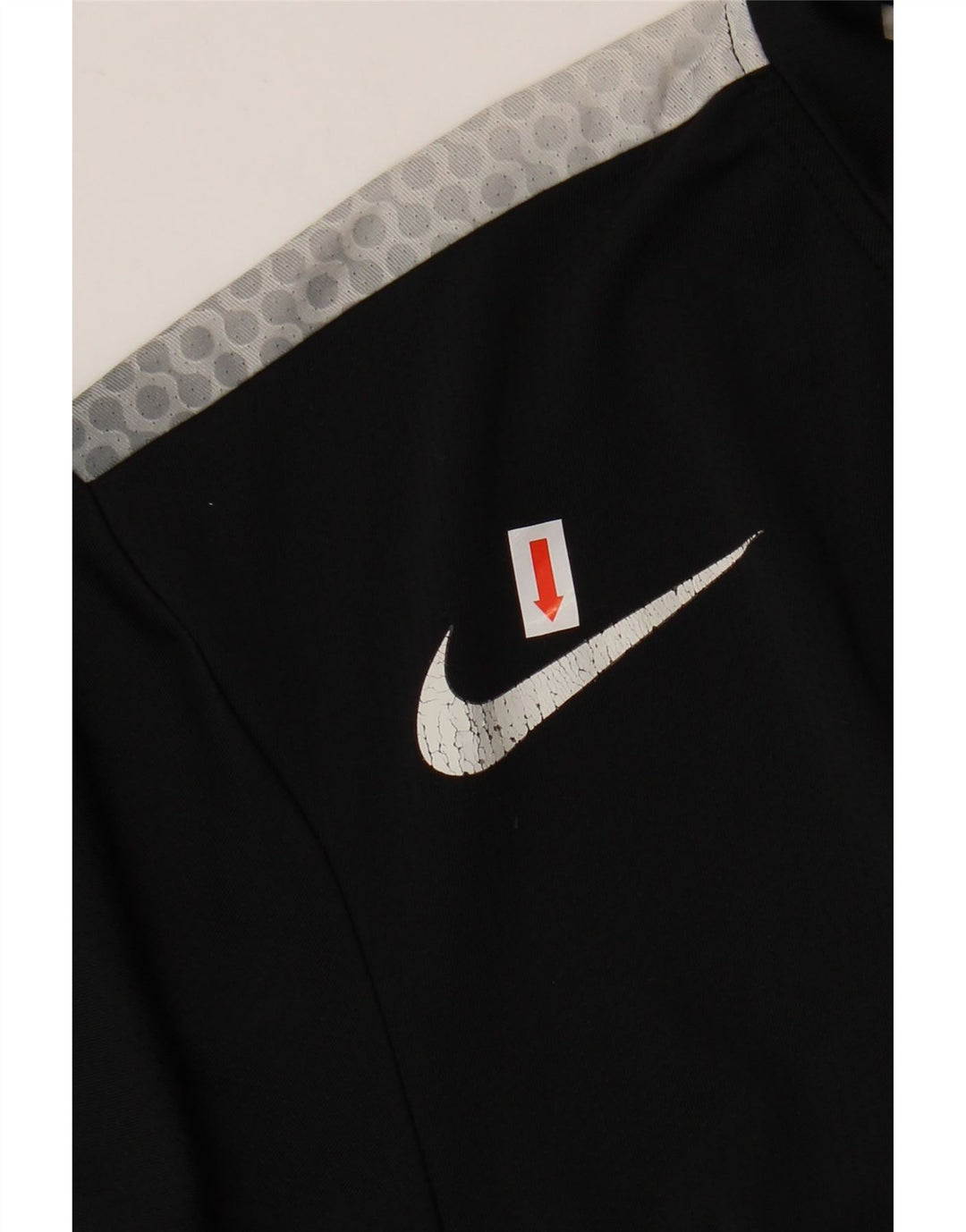 NIKE herre Dri Fit T-shirt top UK 39/41 medium sort plettet polyester