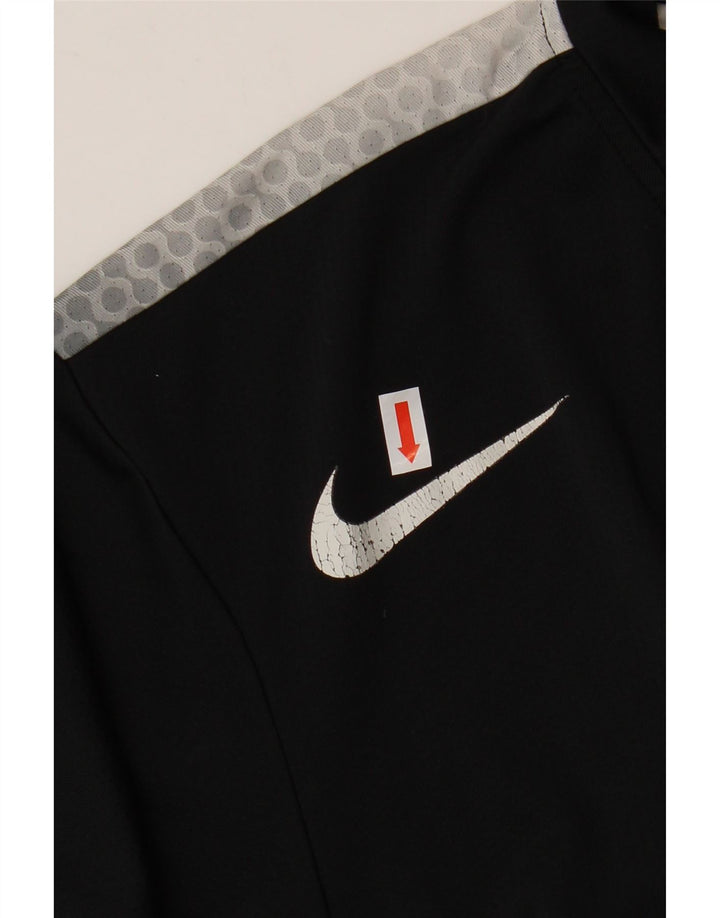 NIKE herre Dri Fit T-shirt top UK 39/41 medium sort plettet polyester