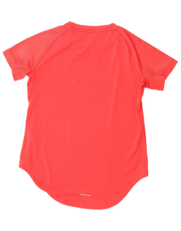 Adidas Girls Aeroready Grafisk T-Shirt Top 11-12 År Rød Polyester