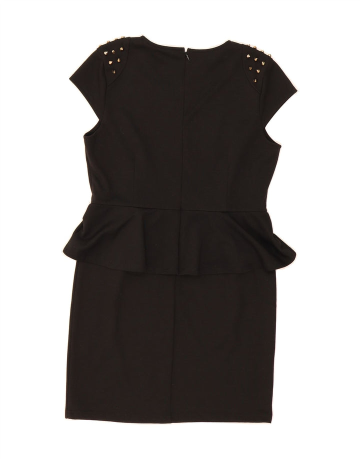 ALICE&YOU Womens Peplum Dress UK 14 Medium Black Polyester Vintage Alice&You and Second-Hand Alice&You from Messina Hembry 