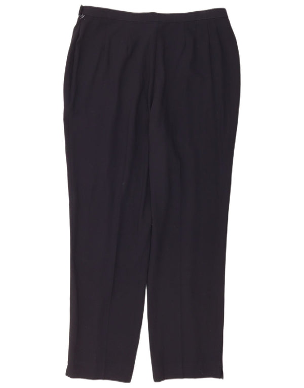 Marks & Spencer Kvinder Højtaljede Casual Bukser UK 16 Large W34 L28 Navy