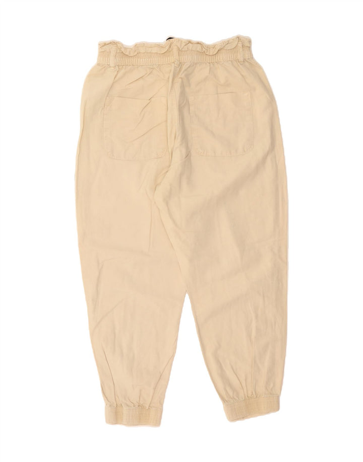 ZARA Womens Joggers Casual Trousers EU 40 Medium W30 L25 Beige Polyester Vintage Zara and Second-Hand Zara from Messina Hembry 