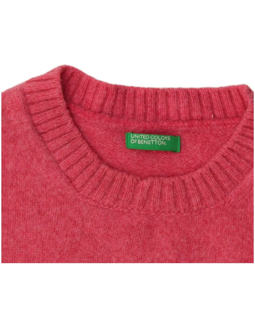 Benetton Dame sweater med rund hals DK 14 Stor Pink