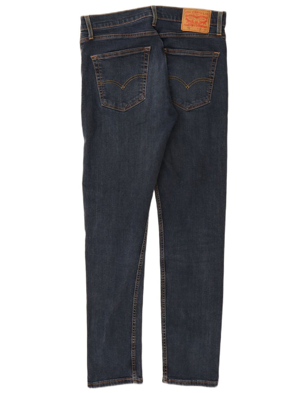 LEVI'S Herre 512 Slim Tapered Jeans W33 L32 Marineblå Bomuld