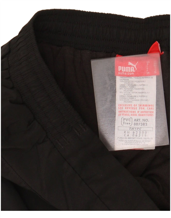 Puma Drenge Træningsdragt Bukser Joggers 13-14 År Sort Polyester Sports