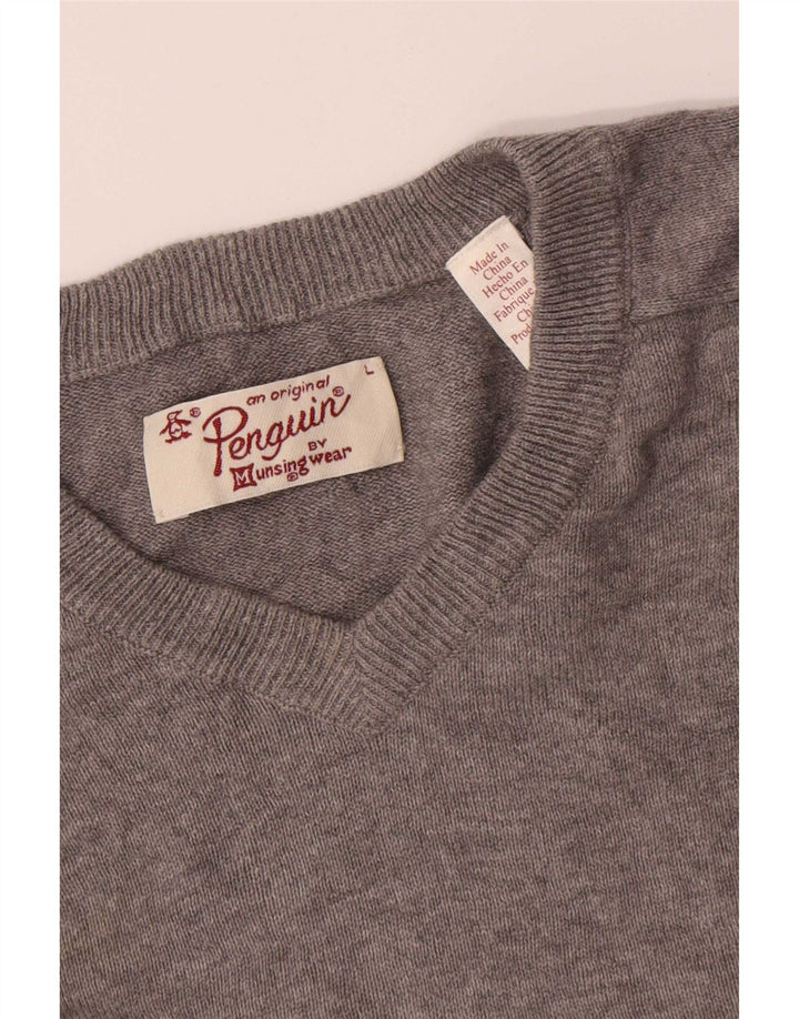 Penguin Herre V-hals sweater Stor Grå