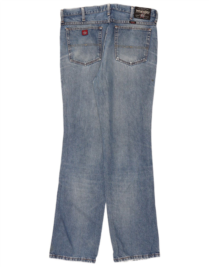WRANGLER Straight jeans til mænd W36 L34 blå bomuld
