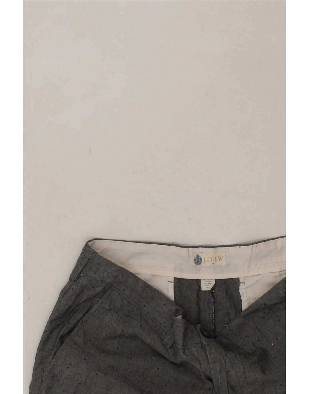 J. CREW Mens Chino Shorts  W32 Medium  Grey Spotted Cotton Vintage J. Crew and Second-Hand J. Crew from Messina Hembry 