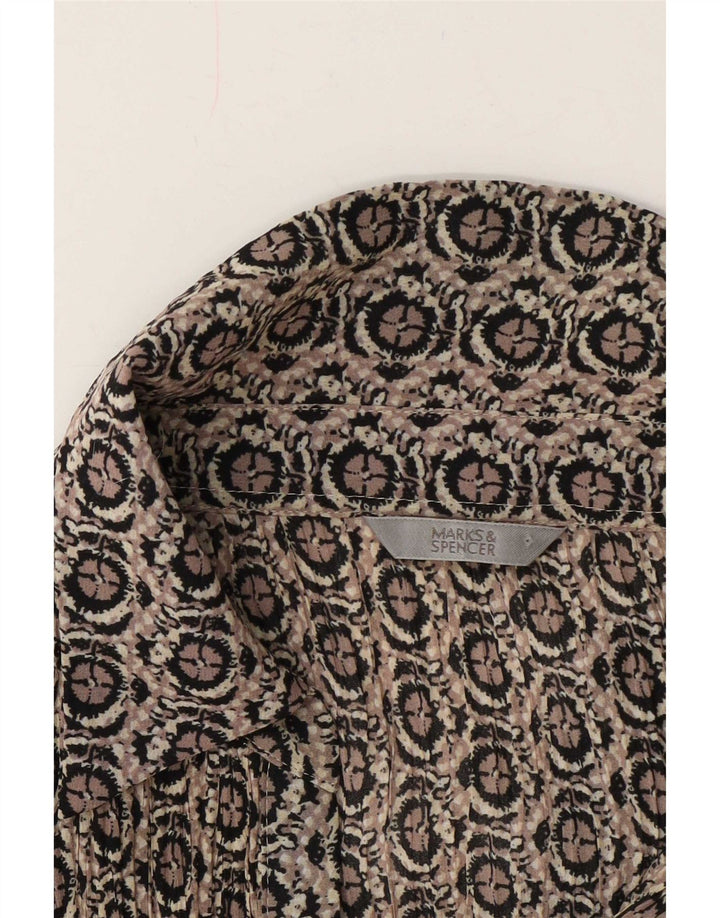 Marks & Spencer Formel skjorte til kvinder UK 18 XL Grå Geometrisk