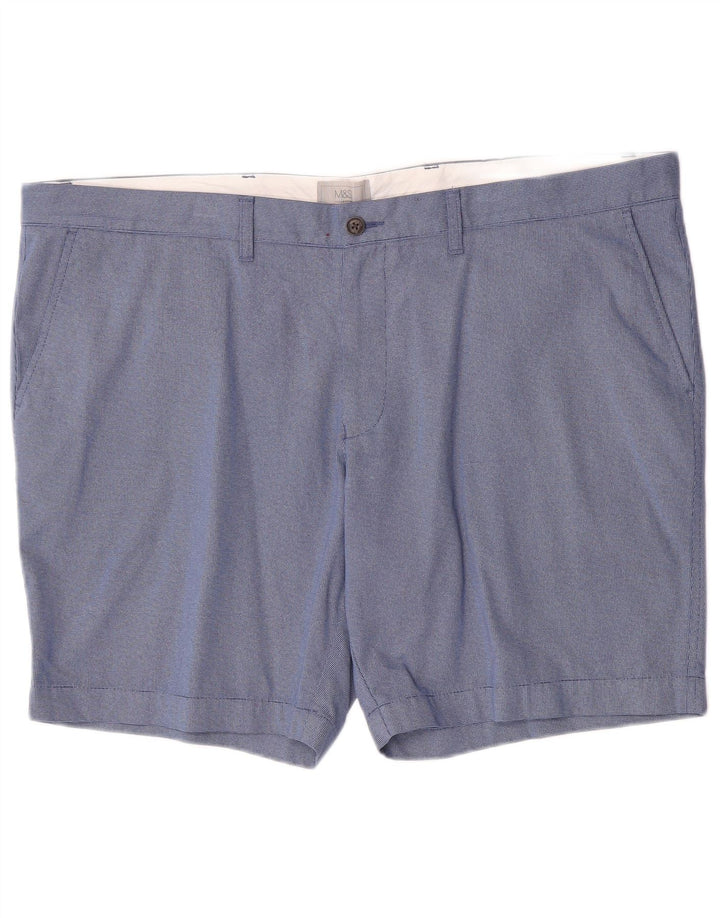 Marks & Spencer Herre Chino Shorts W44 2XL Blå Bomuld