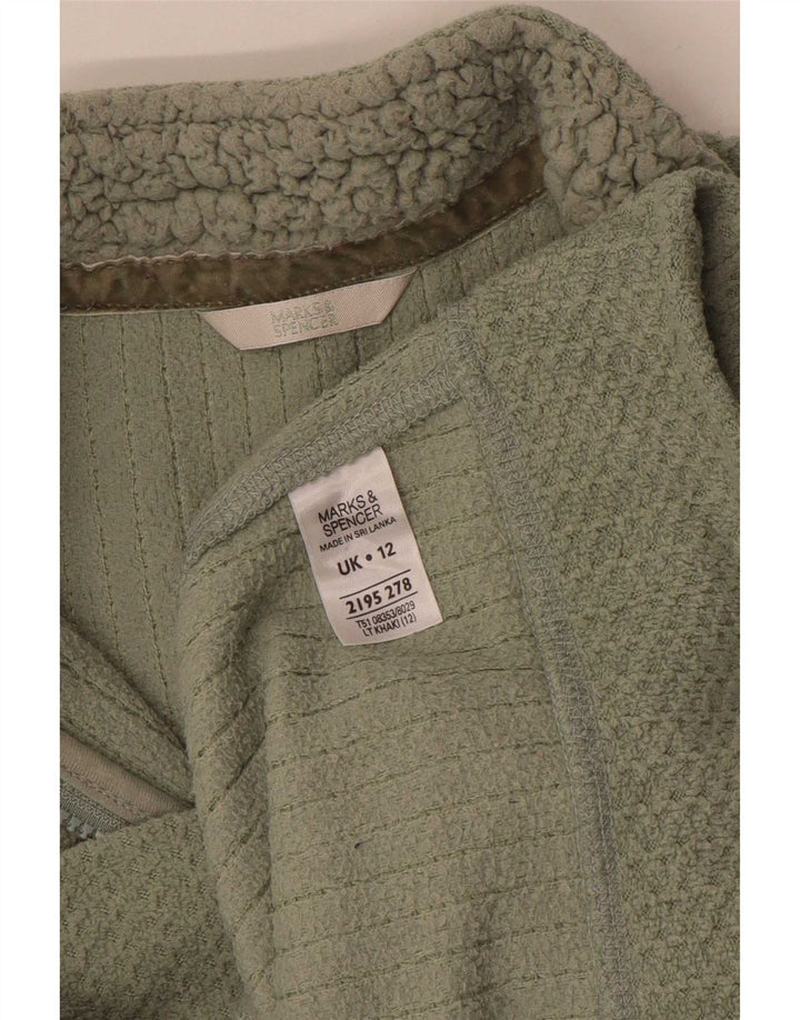 Marks & Spencer Sweatshirt med lynlås til kvinder UK 12 Medium Khaki