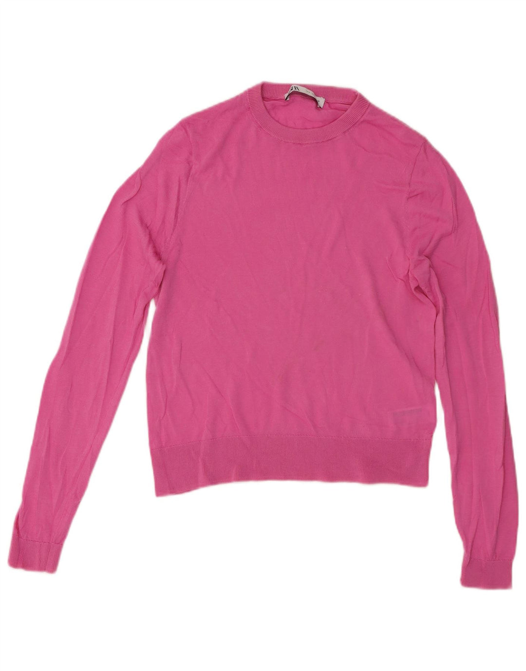 Zara Dame sweater med rund hals DK 12 Medium Pink Lyocell