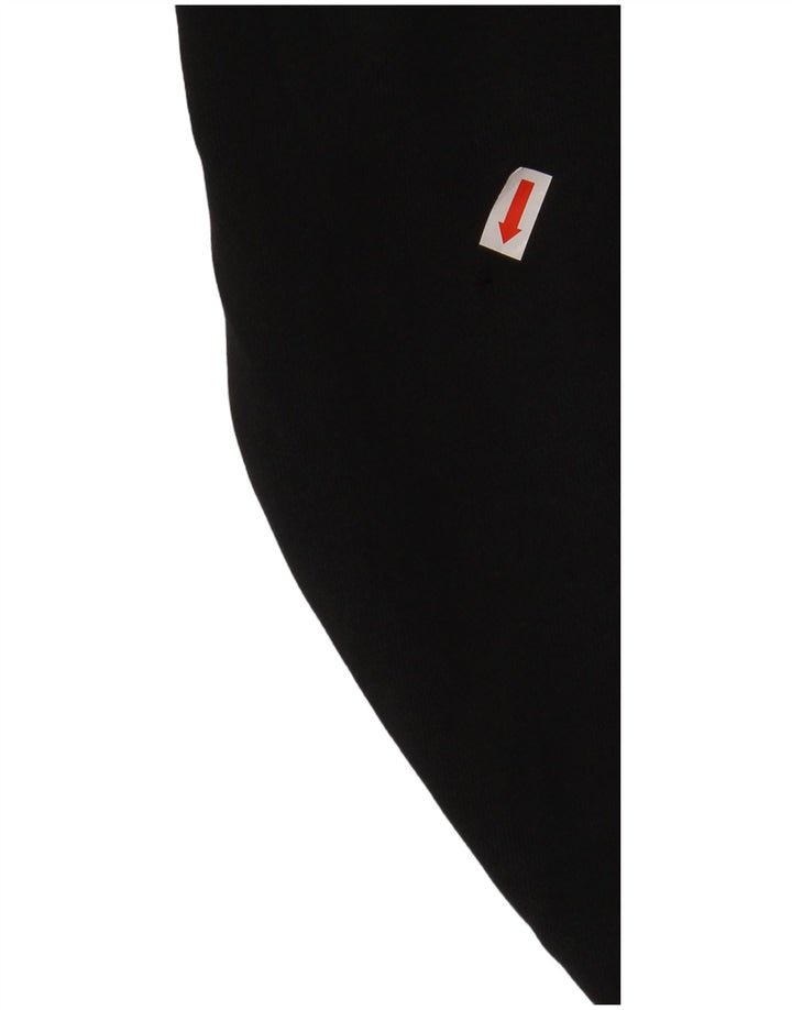 ADIDAS Oversized Crop hættetrøje til kvinder UK 6 XS Sort bomuld