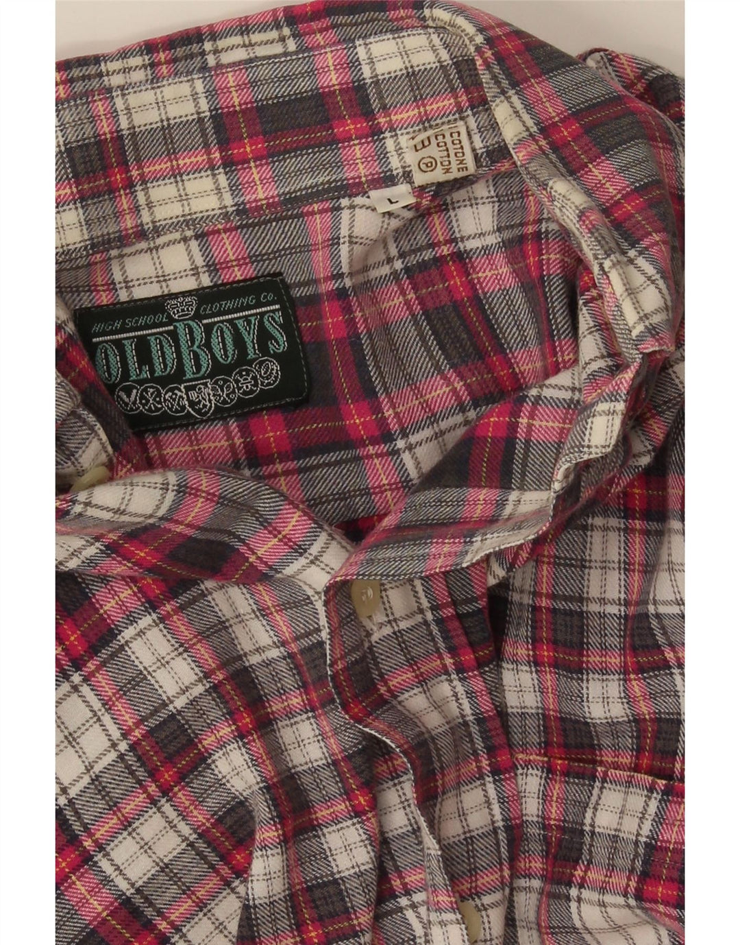 Vintage flannelskjorte til mænd, stor rød ternet bomuld