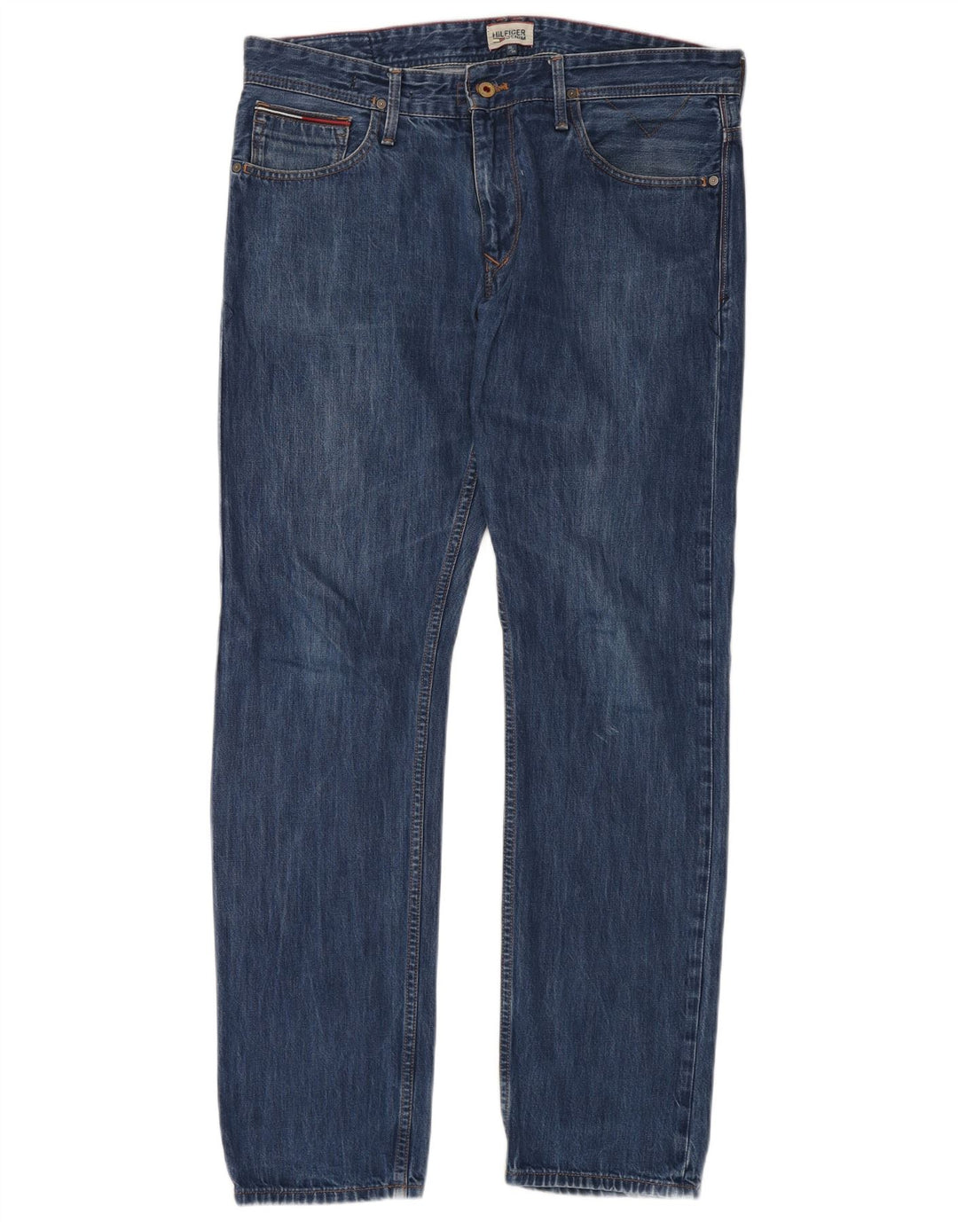 TOMMY HILFIGER Straight jeans til mænd W36 L34 blå bomuld