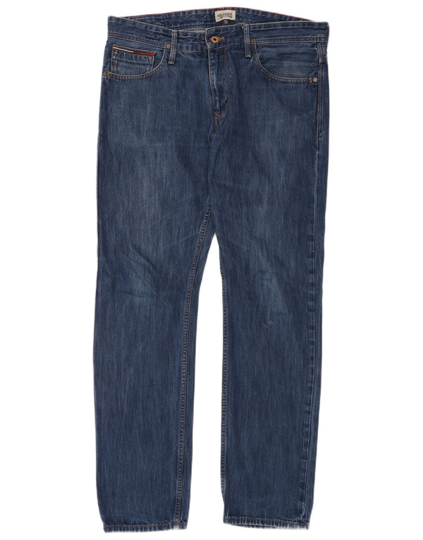 TOMMY HILFIGER Straight jeans til mænd W36 L34 blå bomuld
