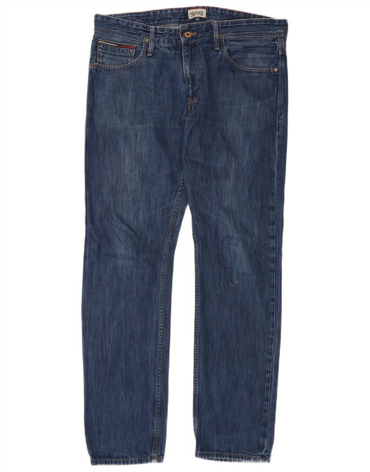 TOMMY HILFIGER Straight jeans til mænd W36 L34 blå bomuld