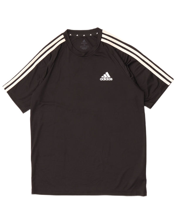 Adidas Herre Aeroready T-Shirt Top Medium Sort Polyester