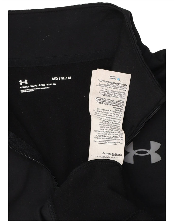 Under Armour Herre Zip Neck Loose Fit Sweatshirt Jumper Medium Sort