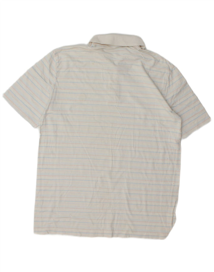SERGIO TACCHINI Mens Polo Shirt IT 54 XL White Striped