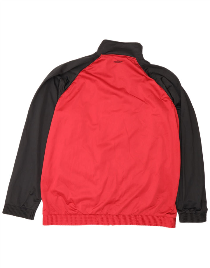 Umbro Træningsdragt til mænd Topjakke UK 47/49 2XL Rød Colourblock Polyester