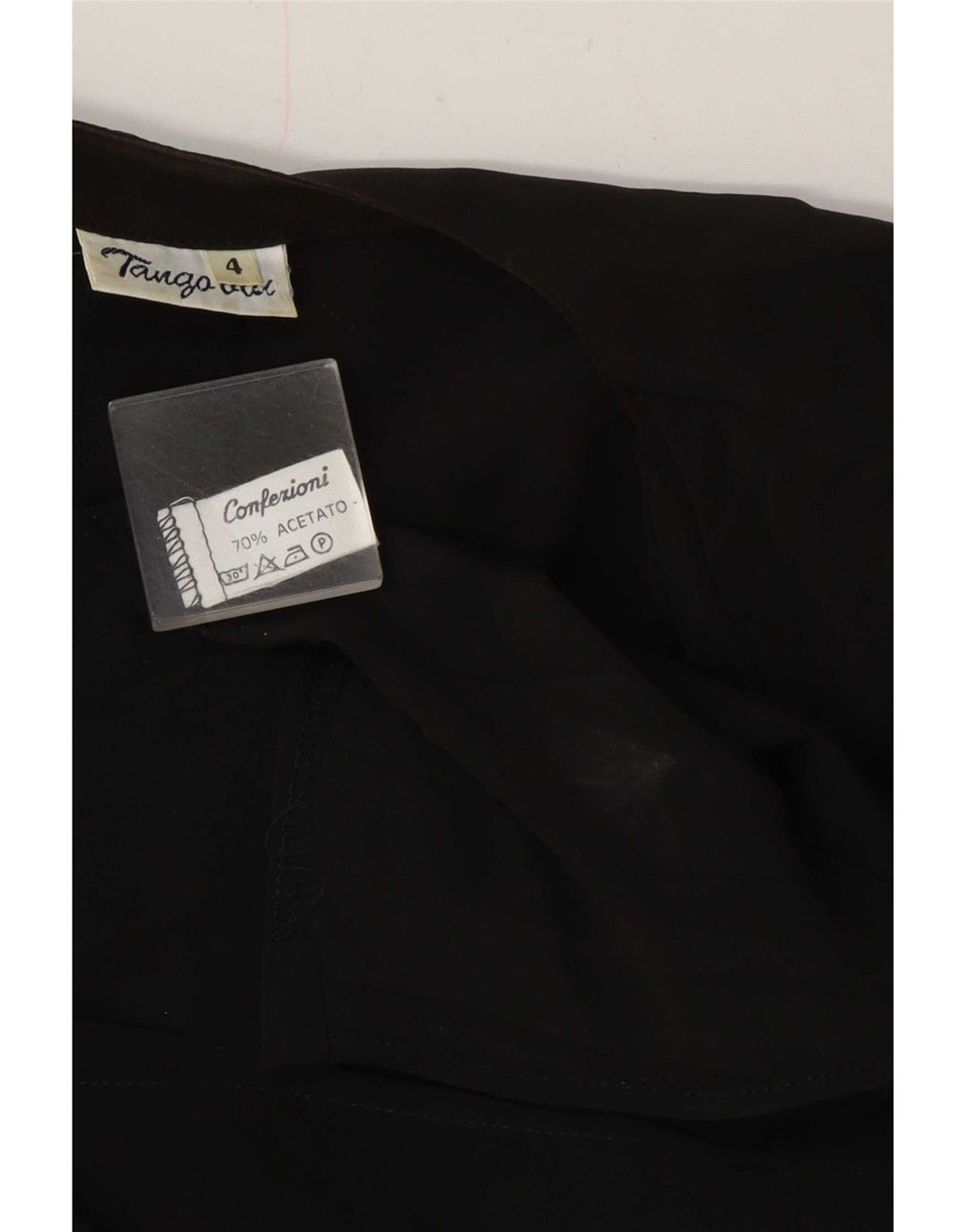 Vintage Kvinders Oversized Wrap Bluse Top US 4 Small Black Acetate