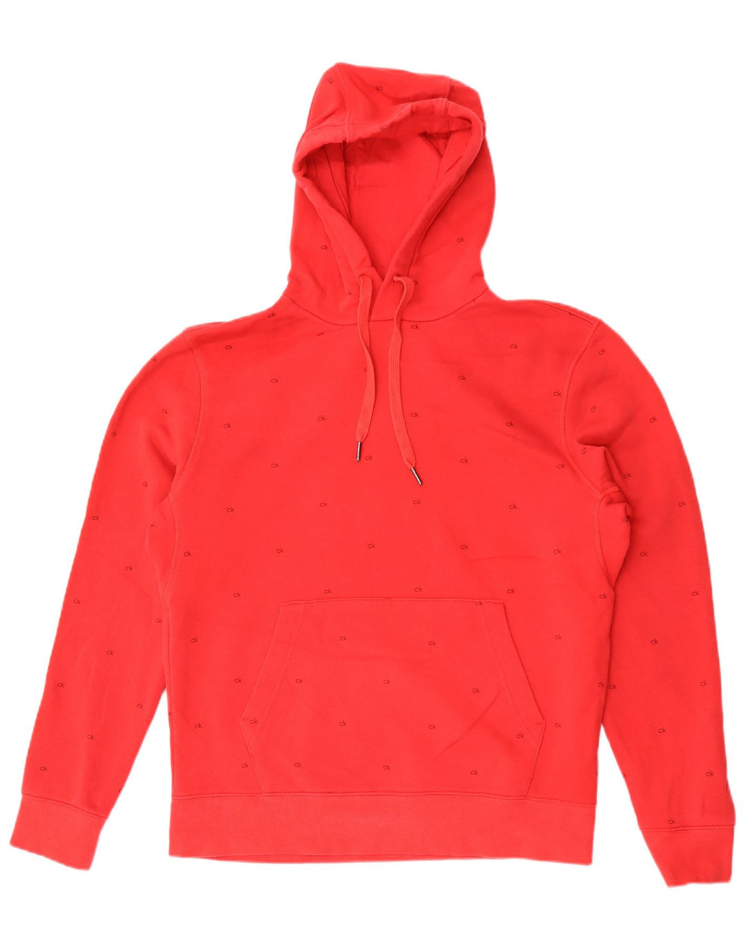 Calvin Klein Herre grafisk hættetrøje Jumper Medium Rød Bomuld