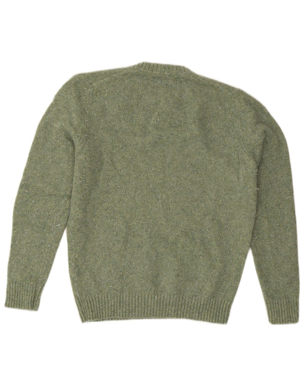 Massimo Dutti Herre Crew Neck Jumper Sweater Medium Green Flecked