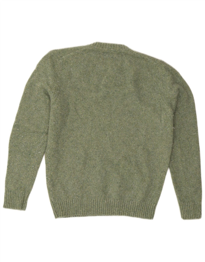 Massimo Dutti Herre Crew Neck Jumper Sweater Medium Green Flecked