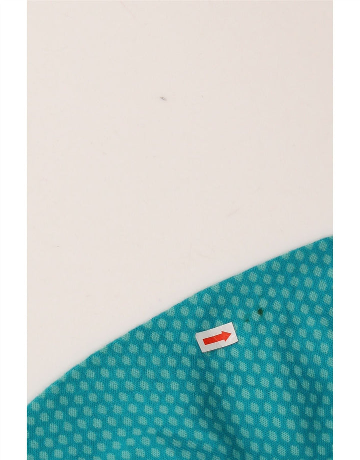 Eddie Bauer dame lynlås top langærmet UK 10 små turkis plettet