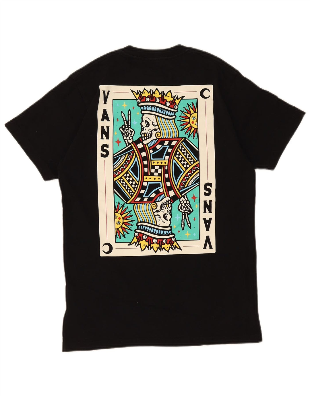 Vans Herre Classic Fit Grafisk T-Shirt Top Lille Sort Bomuld