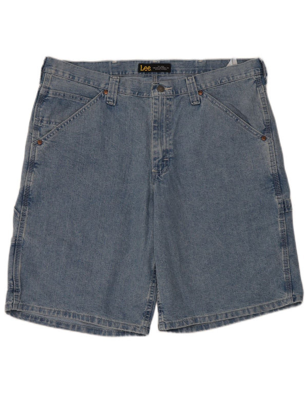 LEE Herre Kansas Cargo Denim Shorts W36 Large Blue Cotton