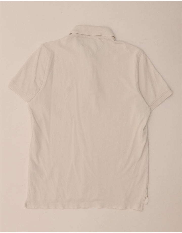 Tommy Hilfiger Herre Slim Fit Polo Shirt Stor Hvid Bomuld