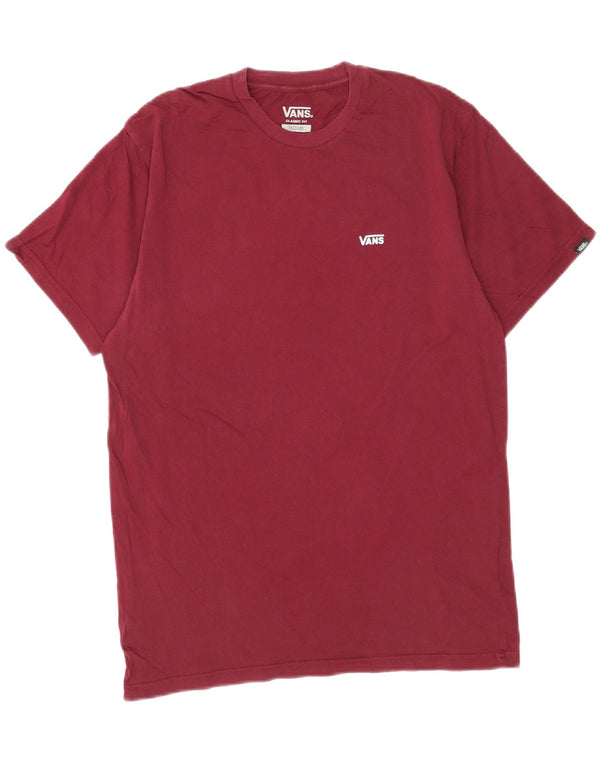 Vans Herre Classic Fit T-Shirt Top Medium Burgundy Bomuld
