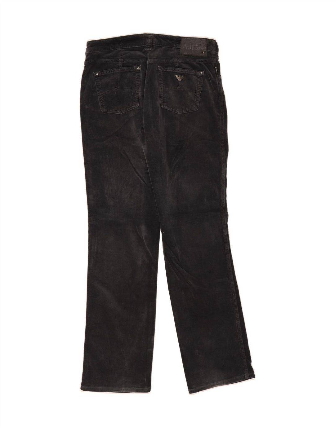 ARMANI Womens Straight Casual Trousers W30 L30 Grey Cotton Vintage Armani and Second-Hand Armani from Messina Hembry 