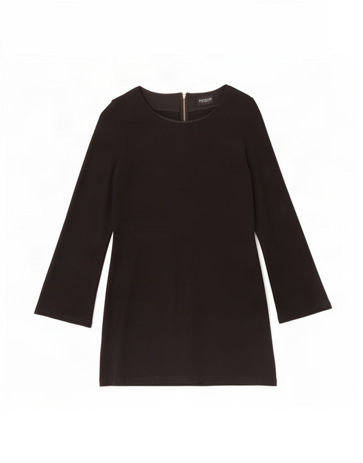 Topshop Dame Langærmet Basic Kjole UK 12 Medium Sort Viscose