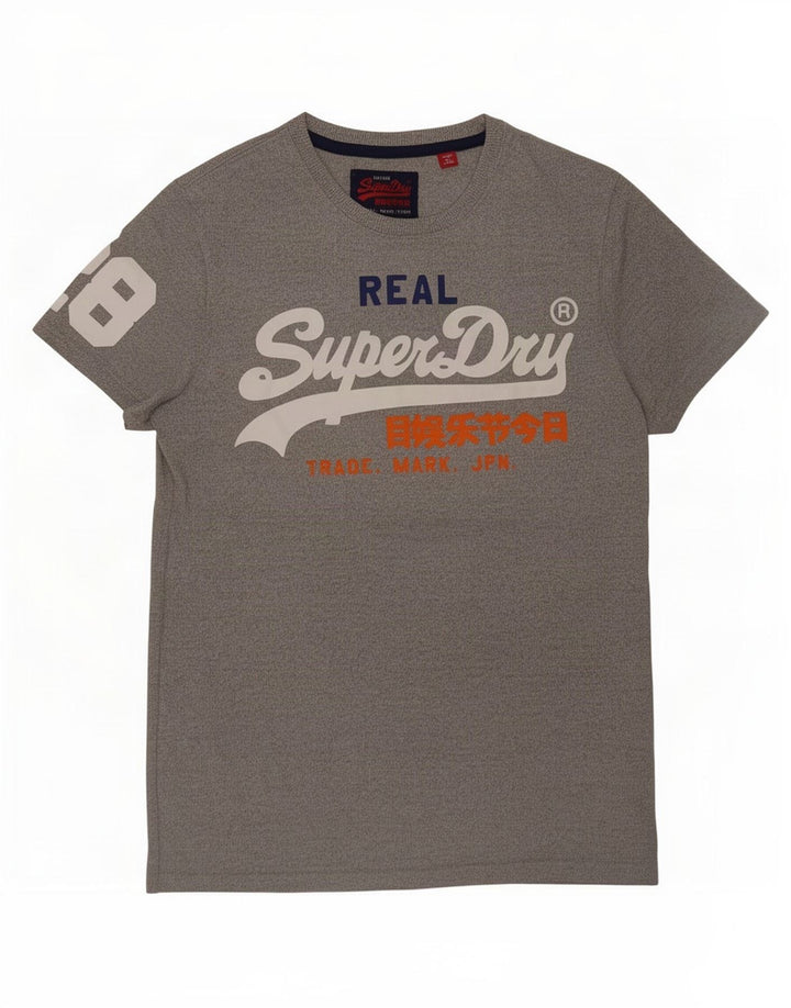 Superdry Herre grafisk T-shirt Top mellemgrå bomuld