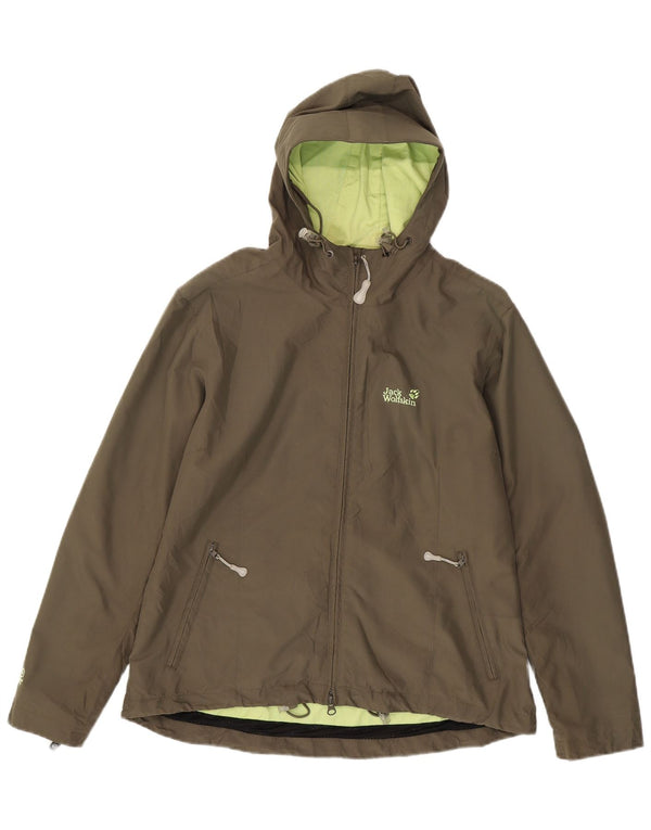 Jack Wolfskin Dame Hættevindjakke UK 14/16 Large Khaki