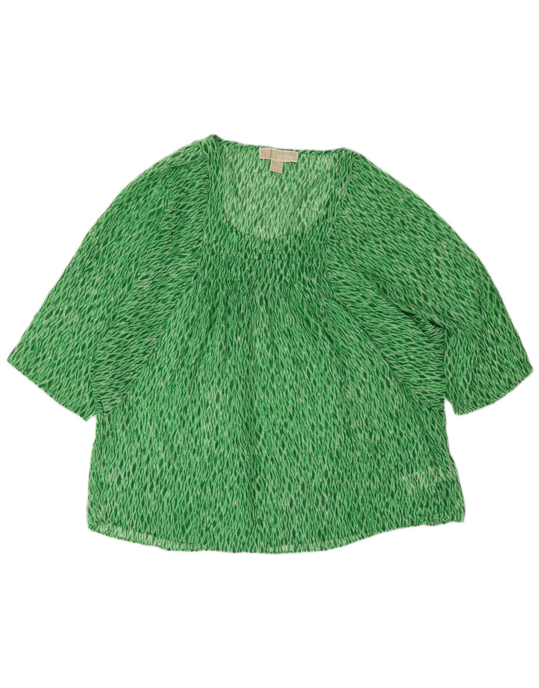 Michael Kors Damebluse Top UK 16 Large Green Argyle/Diamond Polyester