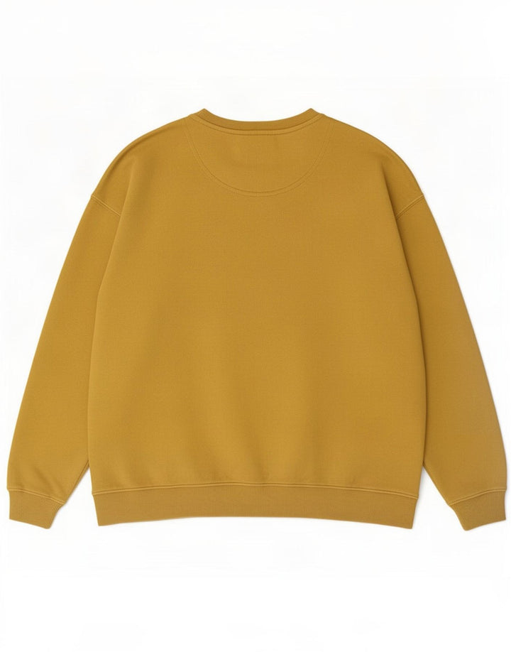 Fat Face Dame Oversized Sweatshirt Jumper UK 12 Medium Gul Bomuld