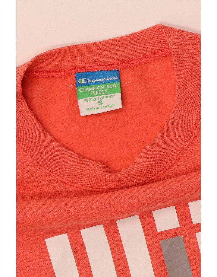 Champion Herre Grafisk Sweatshirt Jumper Small Orange