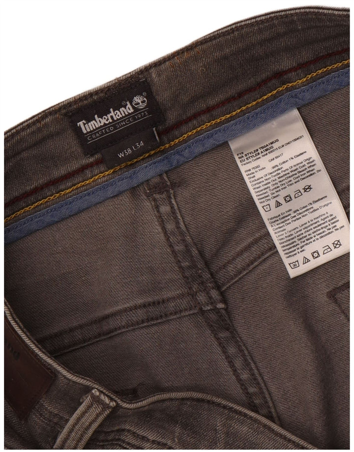 Timberland Herre tilspidsede jeans W38 L30 Grå bomuld