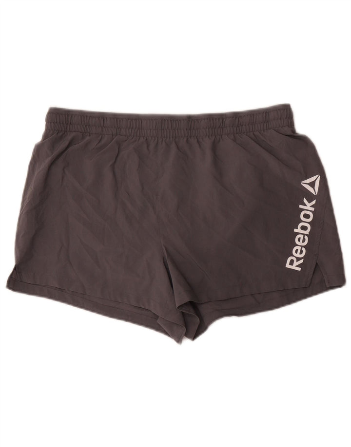 Reebok Herre grafiske sportsshorts store grå polyester
