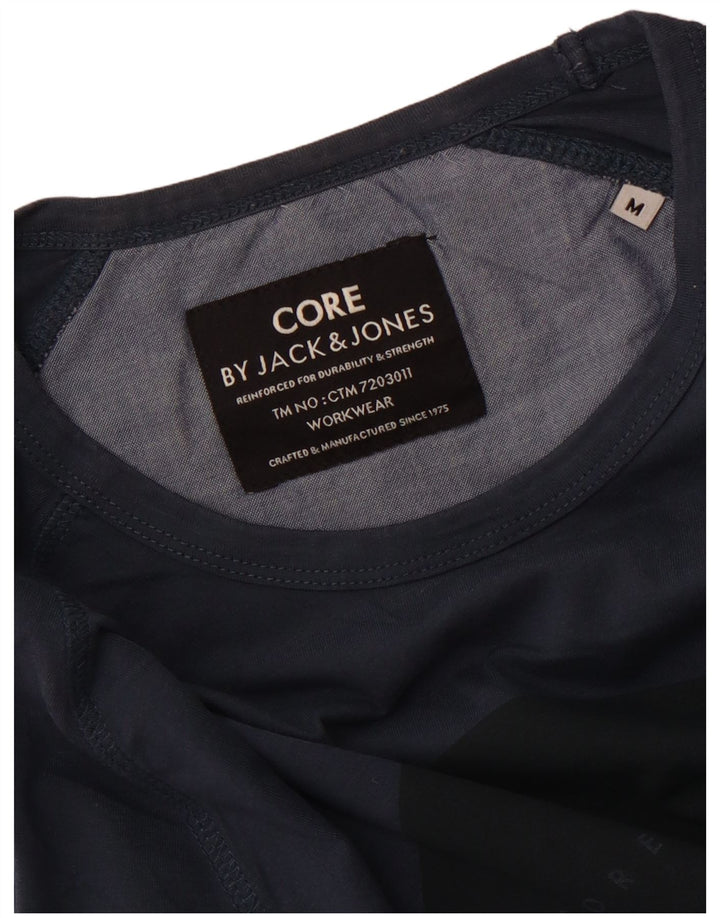 Jack & Jones Herre Grafisk Top Langærmet Medium Navy Blue