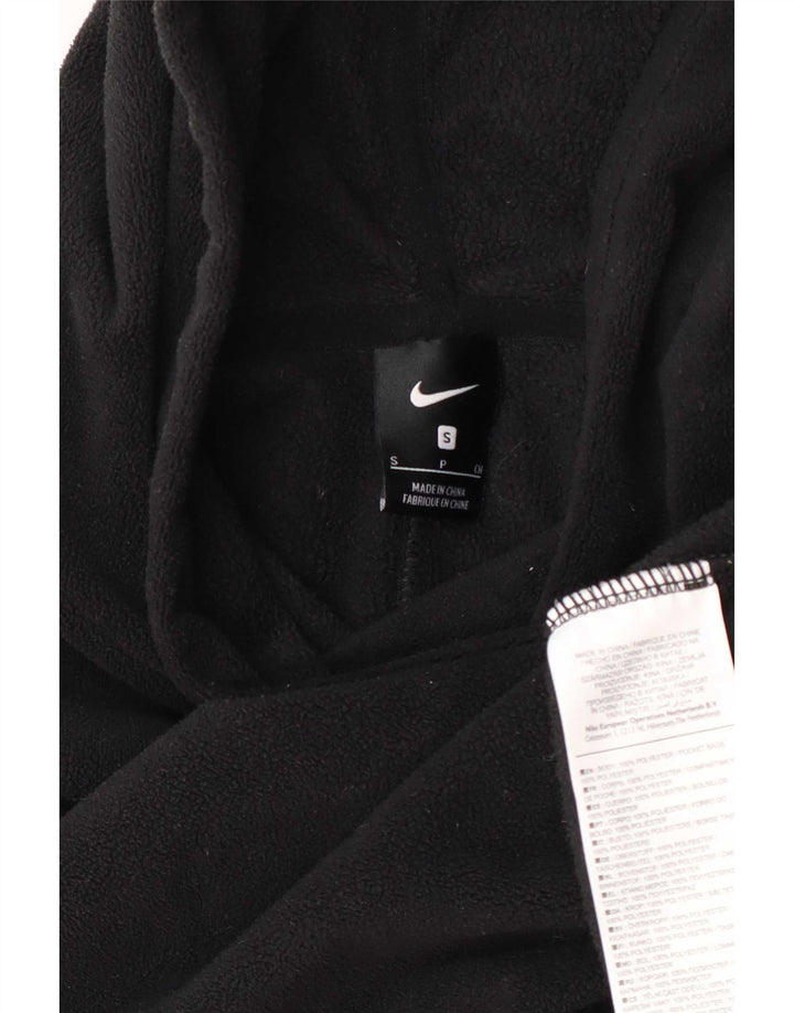 Nike Dame Hætte Oversized Fleece Jumper UK 10 Lille Sort Polyester
