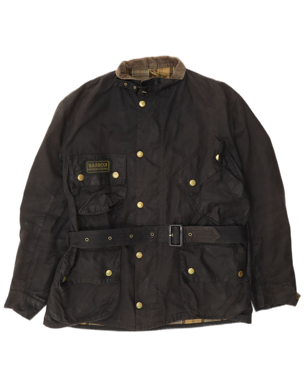 Barbour Herre vokset bomuldsjakke UK 44 Stor Brun