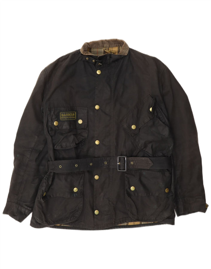 Barbour Herre vokset bomuldsjakke UK 44 Stor Brun