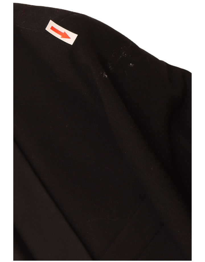 Vintage Herre 1-knap blazerjakke EU 50 Large Black New Wool