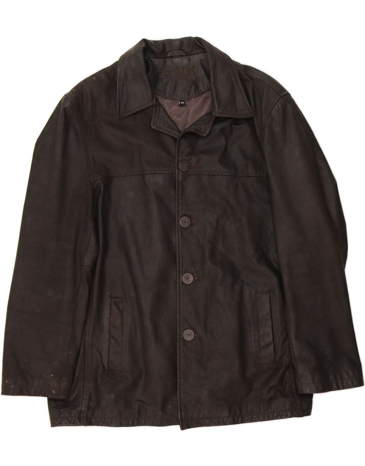 REMUS Mens Leather Jacket UK 46 3XL Brown Leather Vintage Remus and Second-Hand Remus from Messina Hembry 